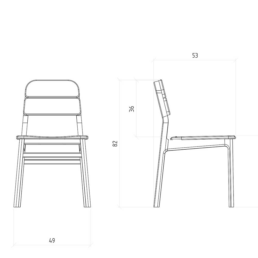 Esstisch Stühle Koropi aus Wildeiche Massivholz geölt (2er Set)