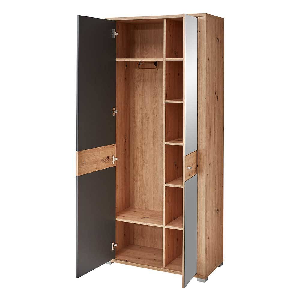 Garderobenschrank Barossio mit Spiegeltür 193 cm hoch