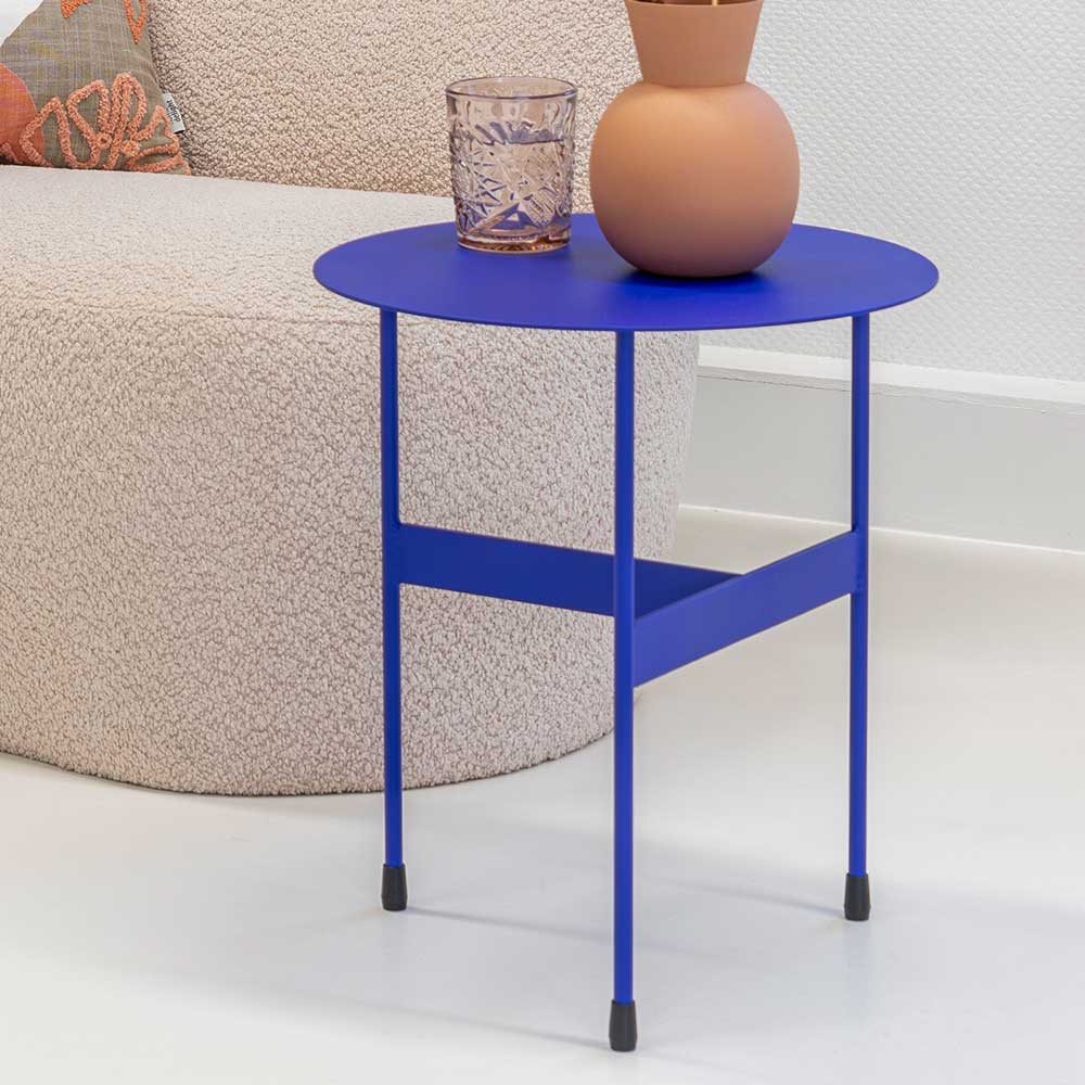 Beistelltisch Ultramarinblau Orelia in modernem Design 50 cm hoch