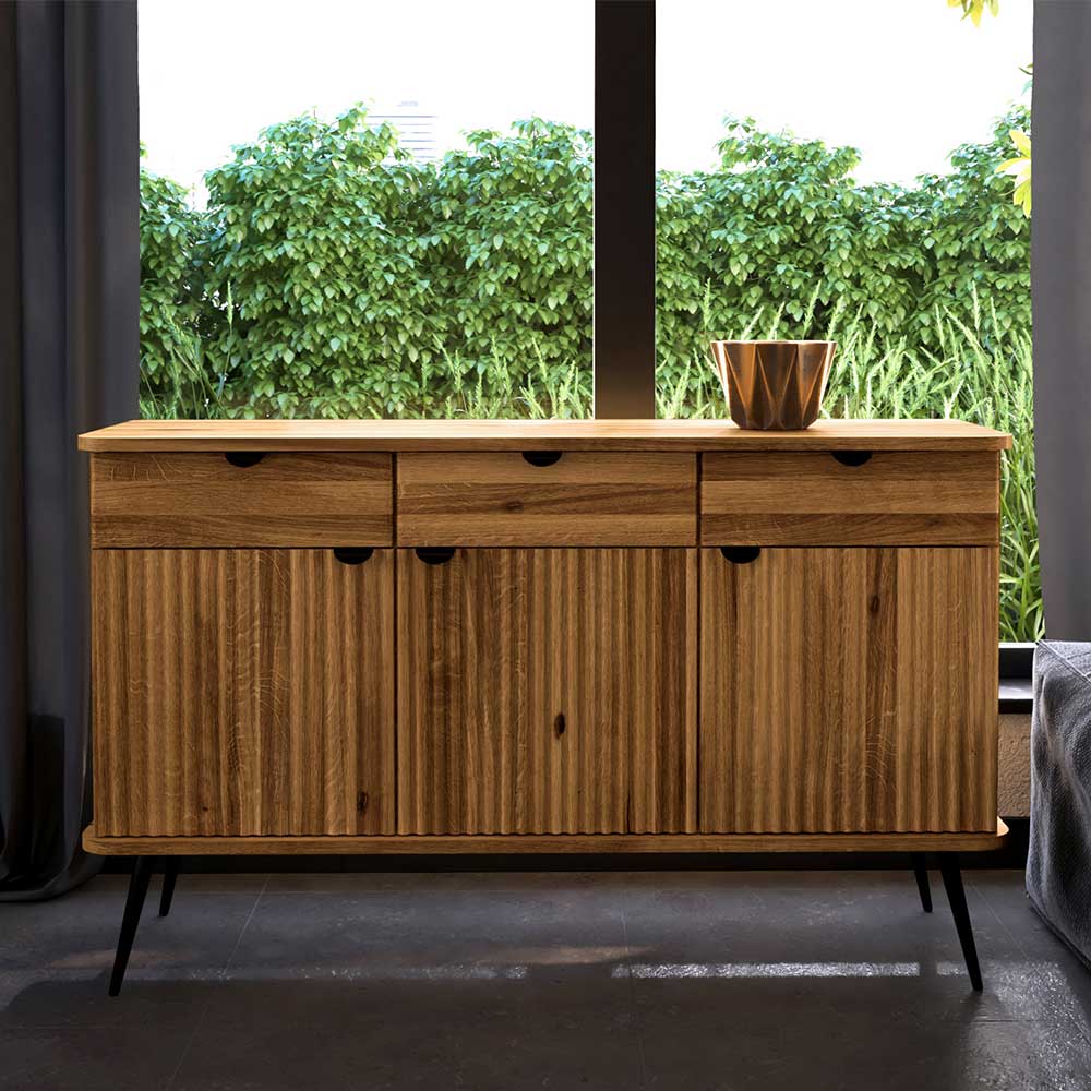 Sideboard Massivholz Clantica aus Wildeiche mit Soft Close