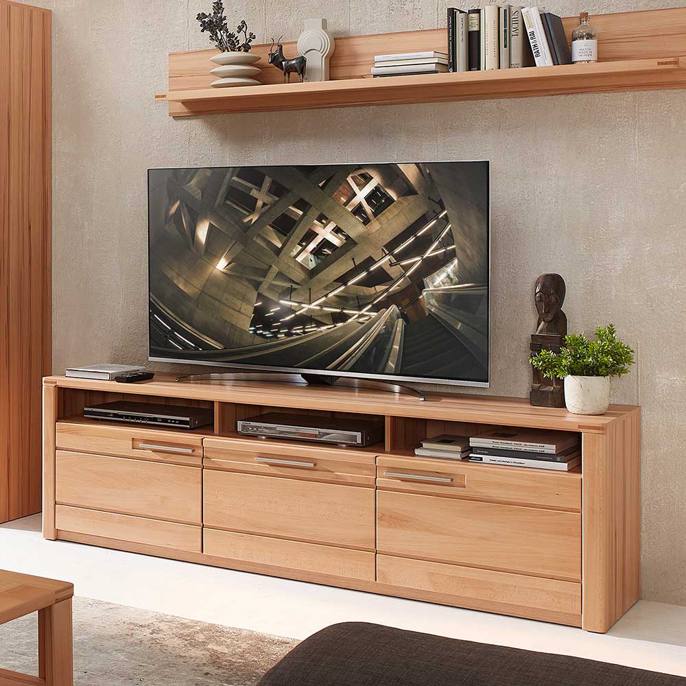 TV Lowboard Dressed in Kernbuchefarben 190 cm breit