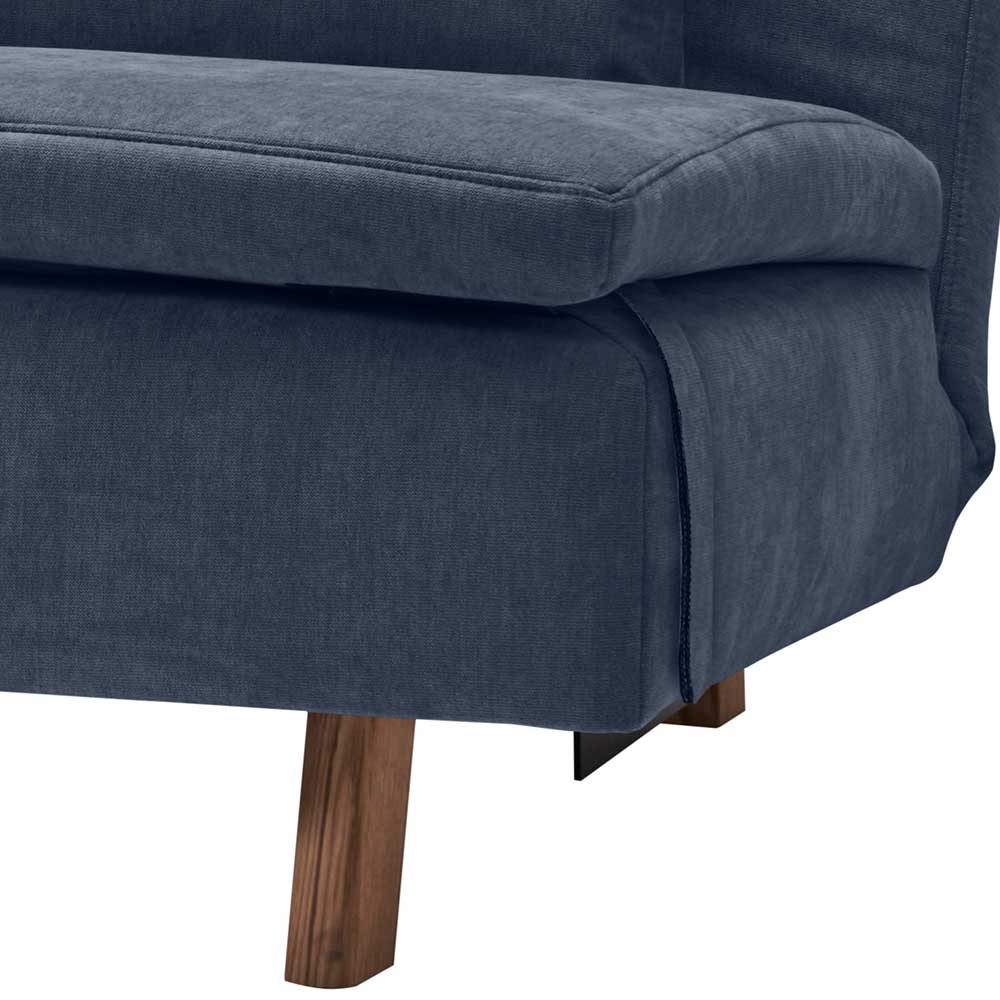 Ausklappbares Sofa Danuara in Dunkelblau 45 cm Sitzhöhe