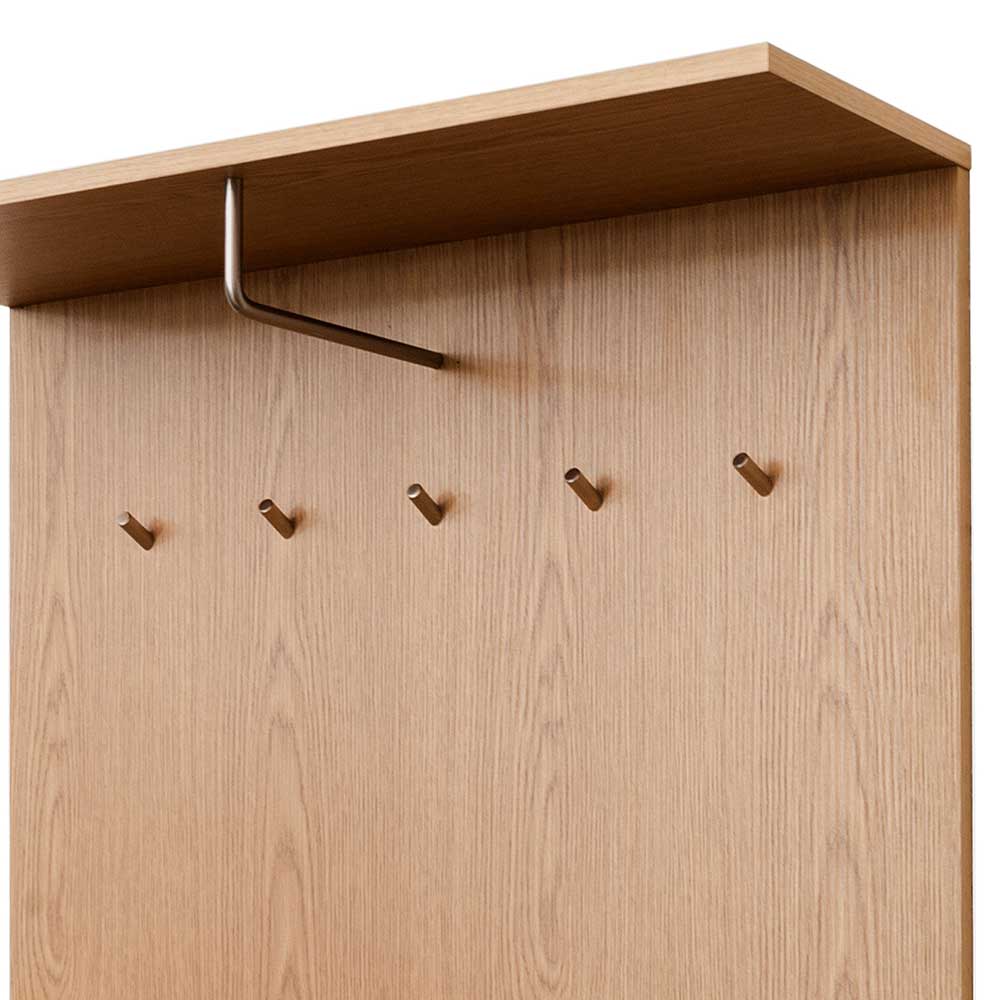 Hängegarderobe Aglia in Eichefarben 120 cm hoch