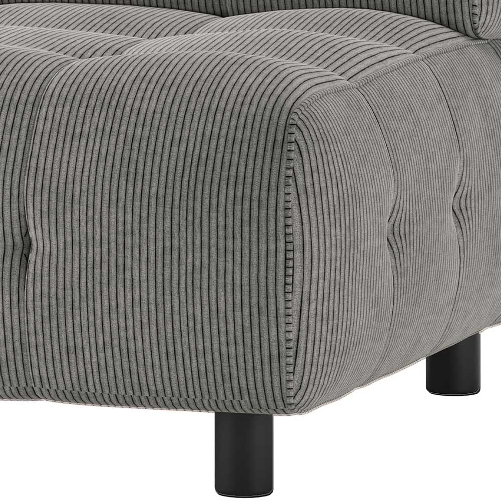 Modernes Sofa Modul Catluma in Graugrün Cord 90 cm breit