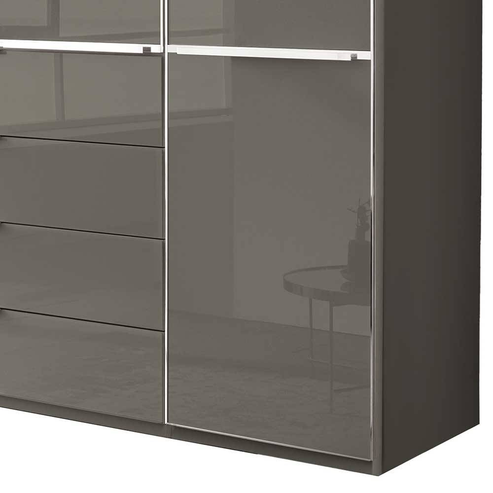 Kleiderschrank modern Boplaroma mit Drehtüren Front glasbeschichtet