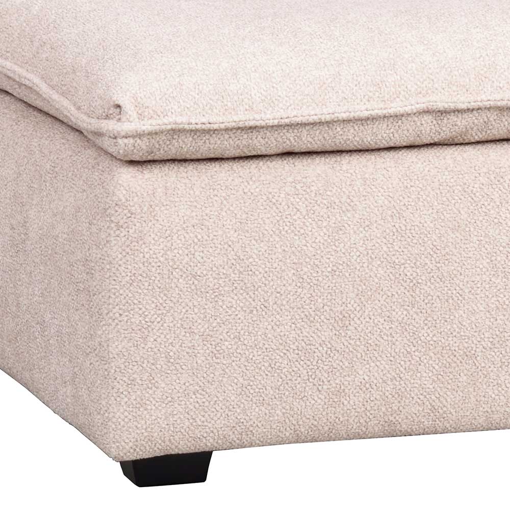 Moderner Couchhocker Tajibo in Beige mit 45 cm Sitzhöhe