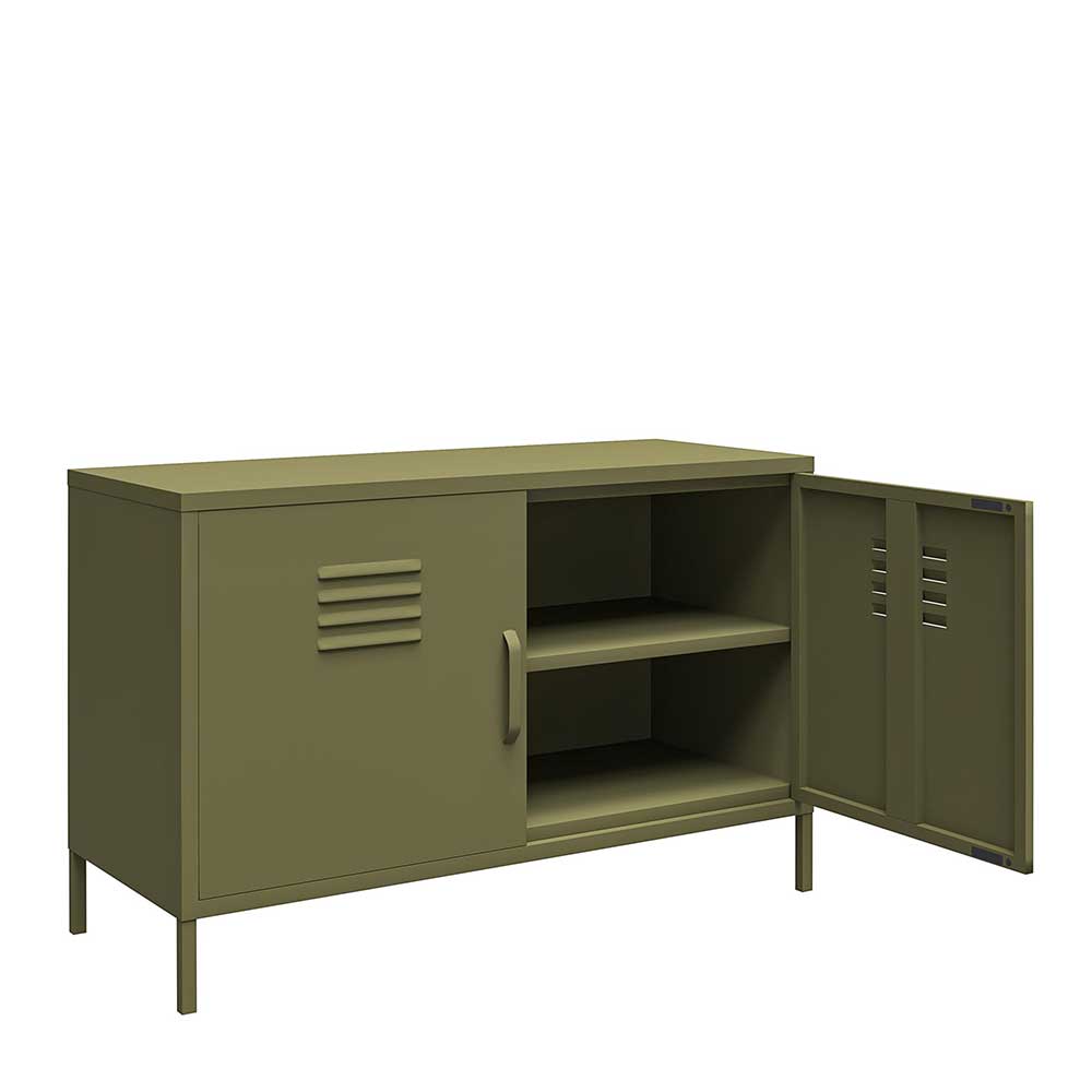 Sideboard Anya im Industry und Loft Stil mit Front in Spind Optik