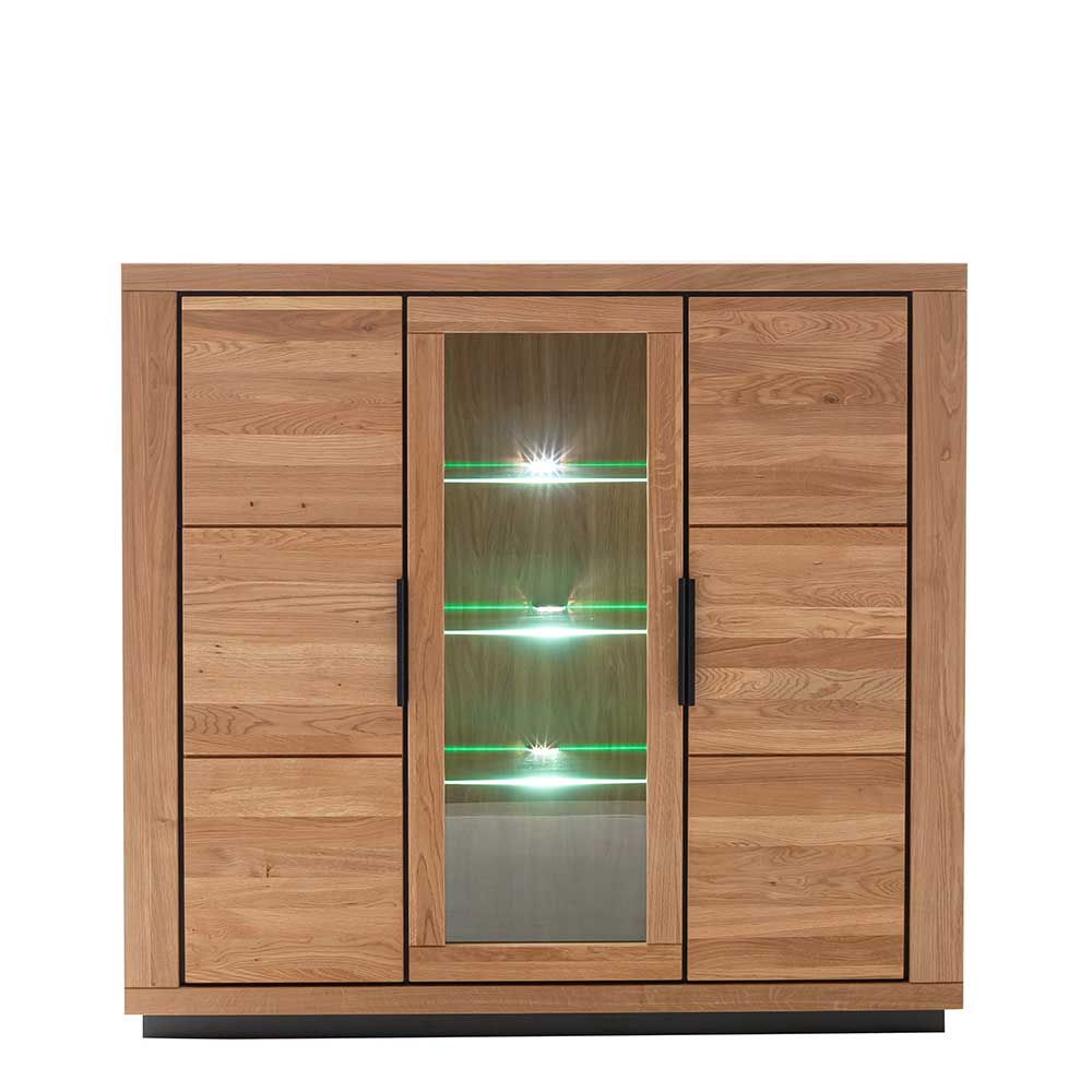 Wohnzimmerschrank Jayva in modernem Design - Wildeichefarben