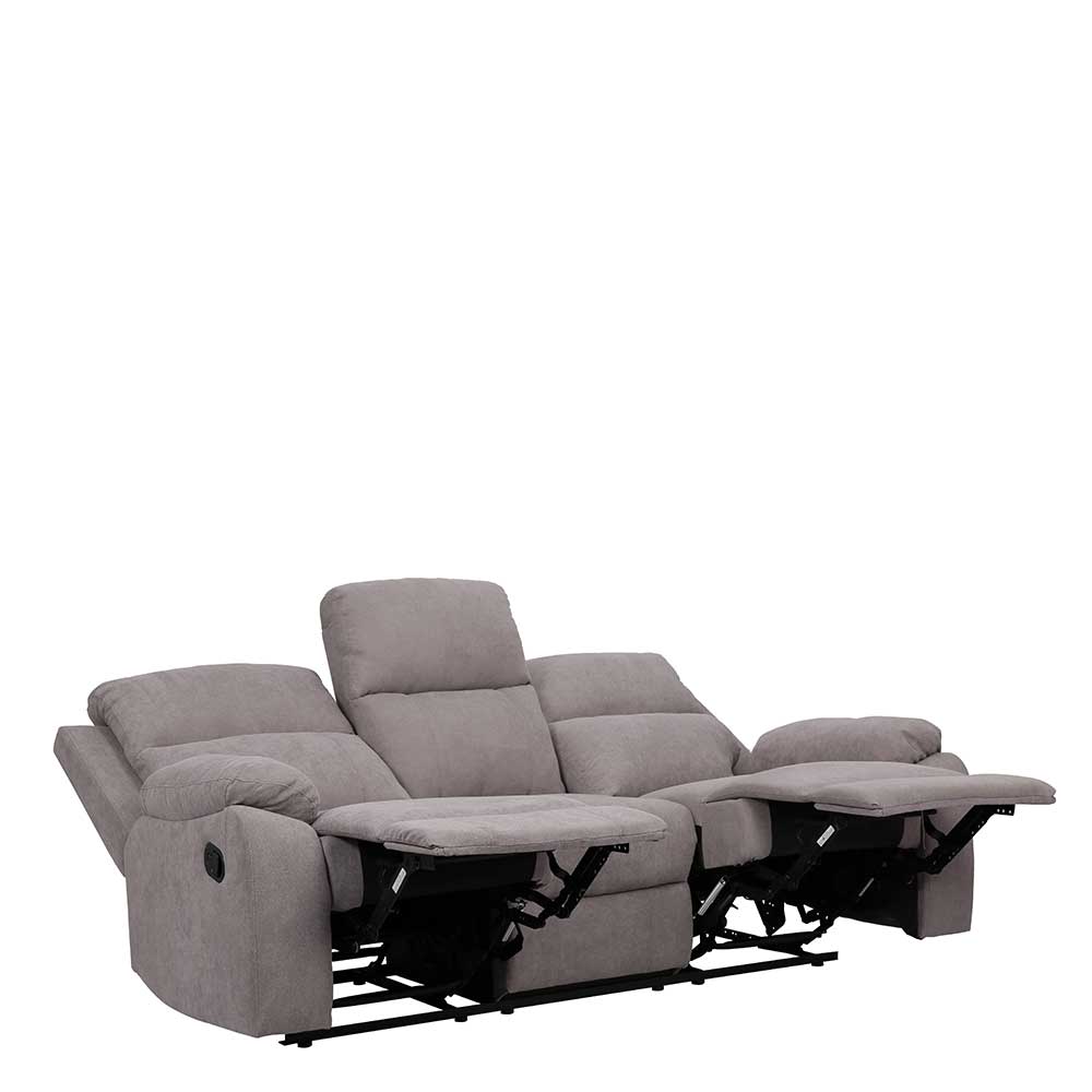 3 Sitzer Relaxcouch Laguera in Grau mit Taschenfederkern