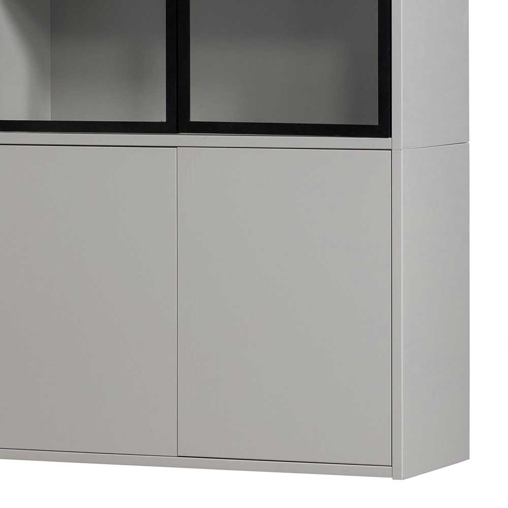 Wohnzimmer Vitrinenschrank Edmonda in modernem Design 230 cm hoch