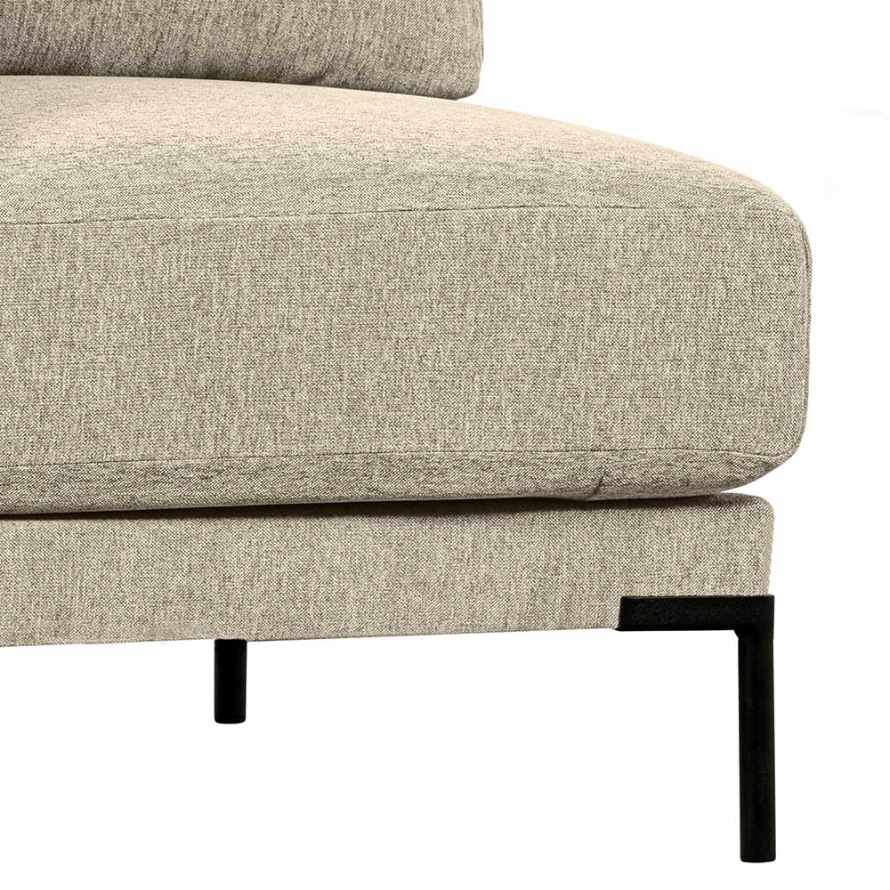 Eckelement Modul Sofa Imdyano in Beige mit Vierfußgestell aus Metall