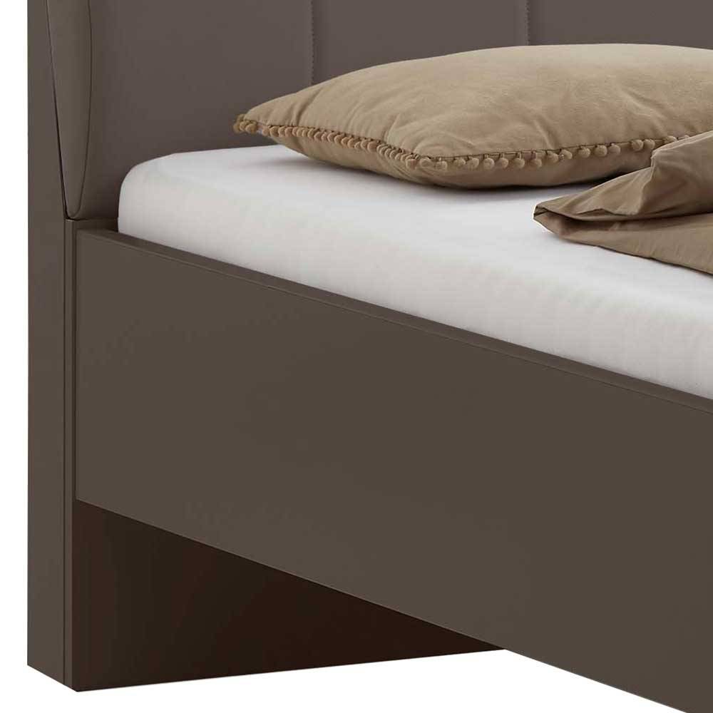 Doppelbett Boplaroma in Braun in modernem Design