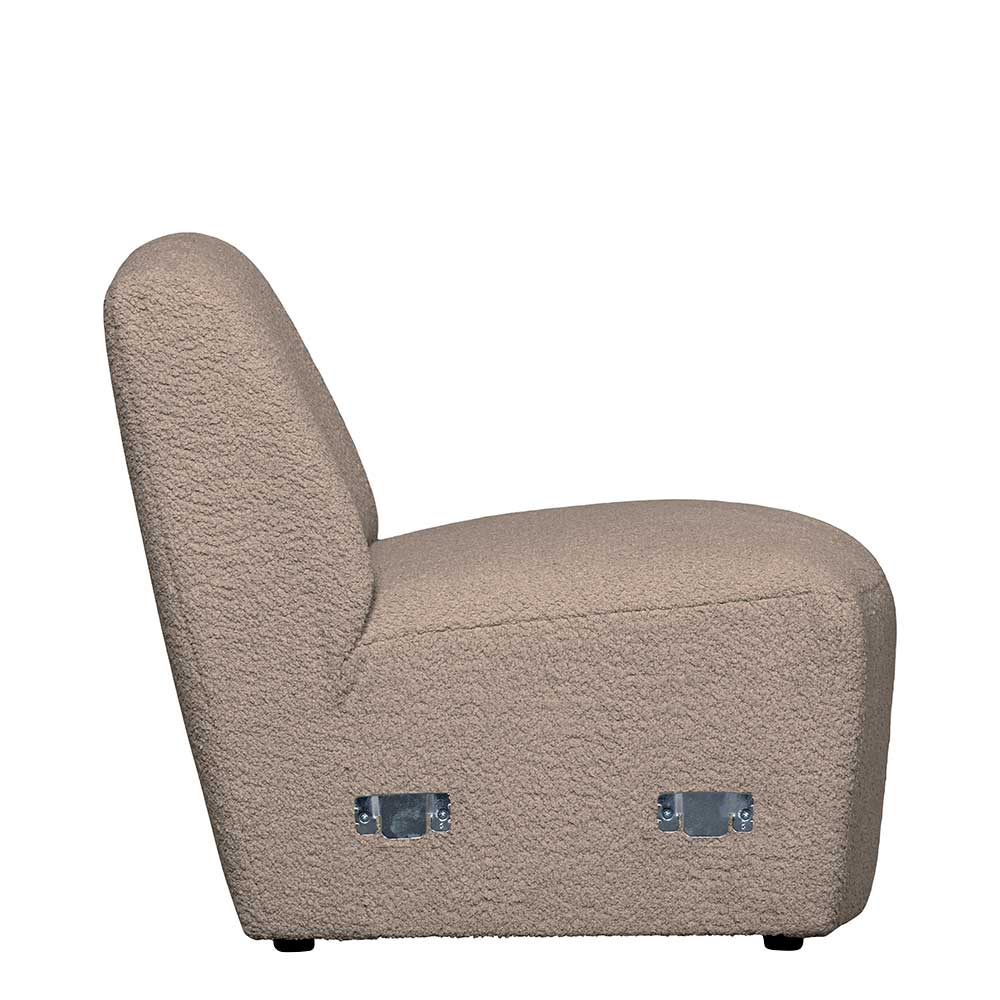 Modulsofa Einsitzer Calmdros in Beige aus Boucle Stoff