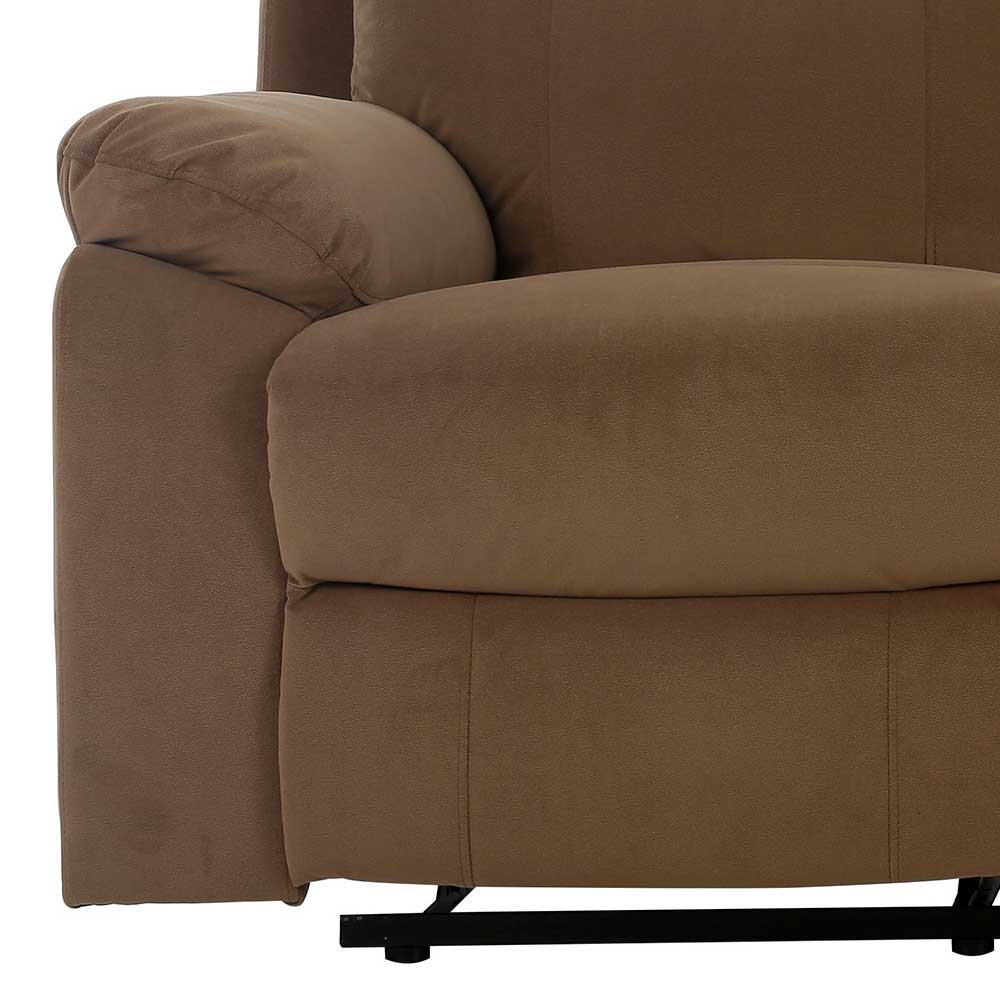 Modernes Relaxsofa Baltea in Braun mit drei Sitzplätzen