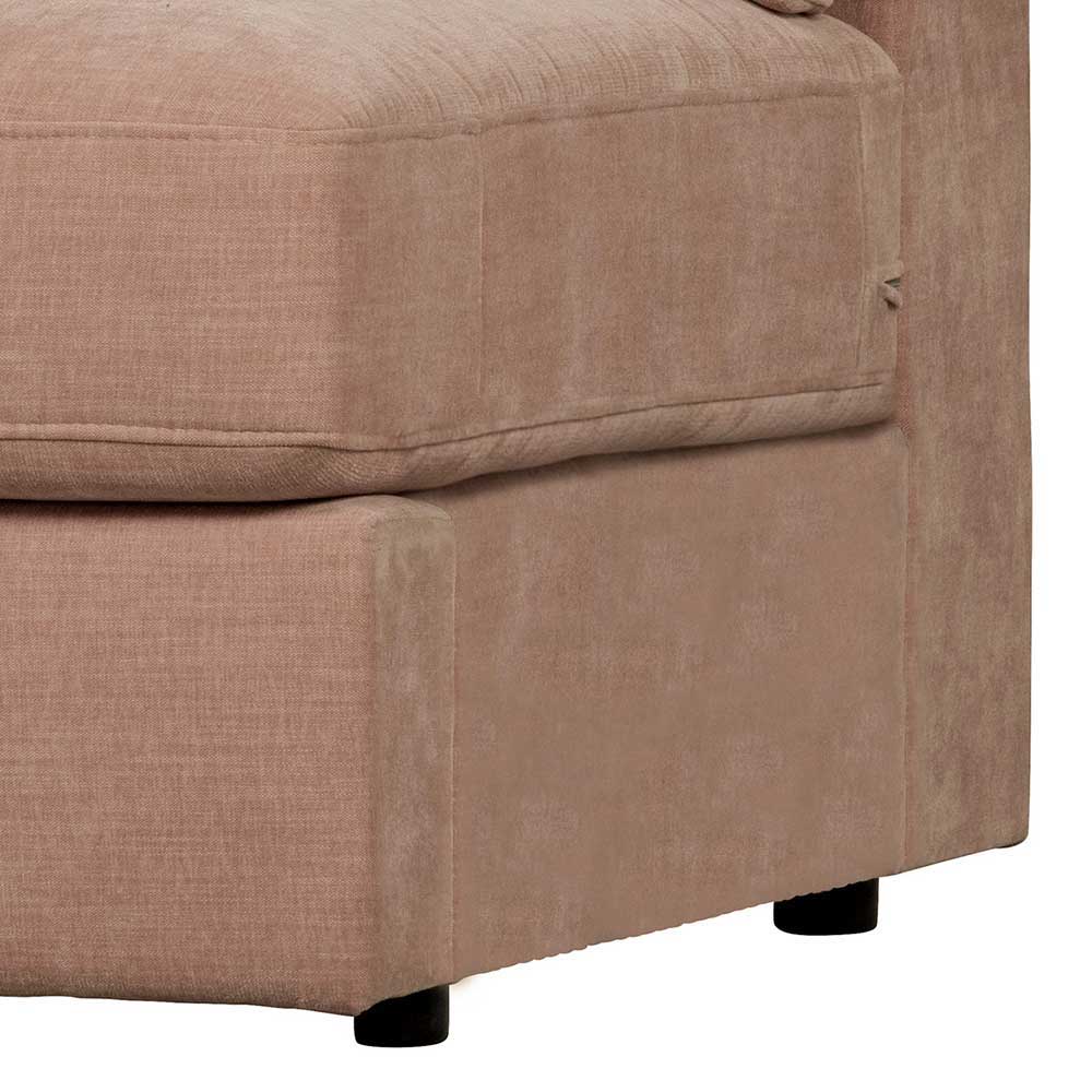 Rosa Modulsofa Oktamian in modernem Design mit vier Sitzplätzen