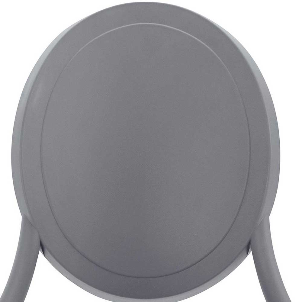 Kunststoff Design Stühle Cosminas in Grau mit 45 cm Sitzhöhe (Set)