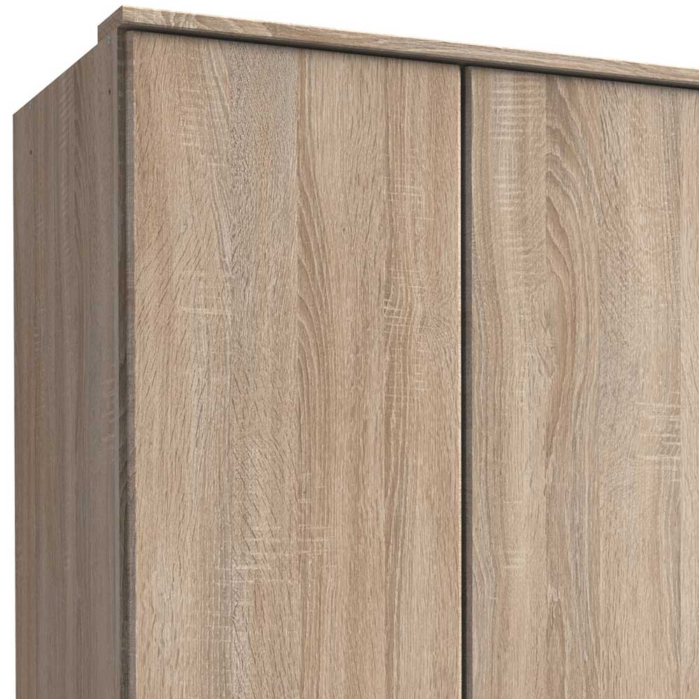 Kleiderschrank mit Schubladen Estella in Eiche Sägerau 199 cm hoch