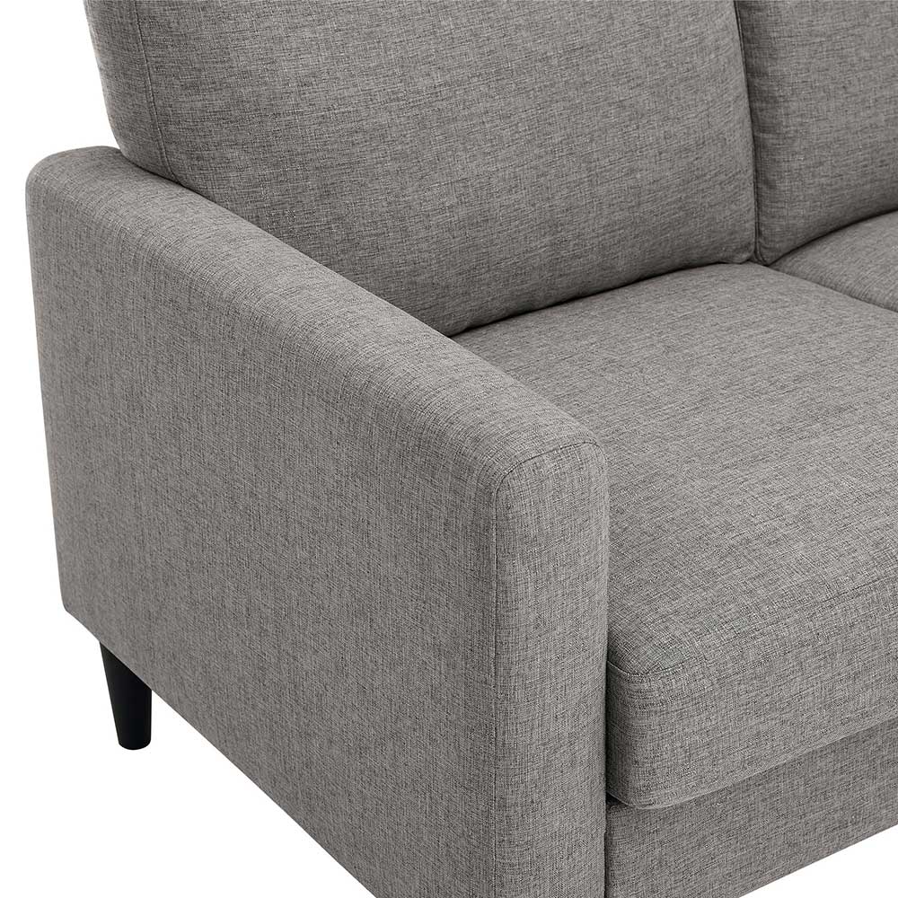 Graues Dreier Sofa Jakimo in modernem Design 188 cm breit