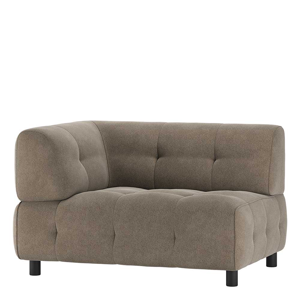 Sofa Element modern Estravo in Graugrün Webstoff 122 cm breit