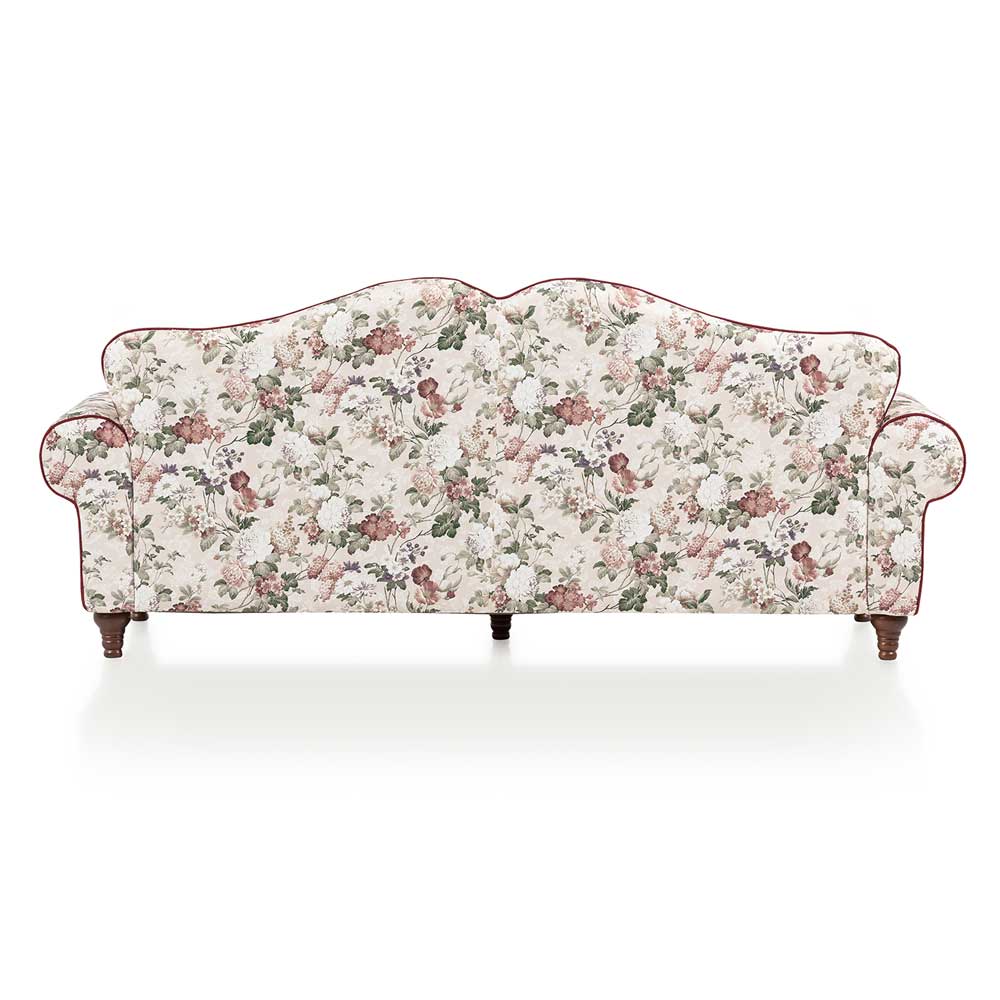 Wohnzimmer Sofa Envus im Vintage Landhausstil mit Blumen Muster