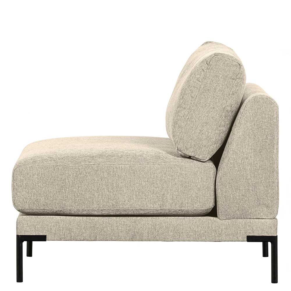 Modul Sofa Element Imdyano in Beige mit Vierfußgestell aus Metall