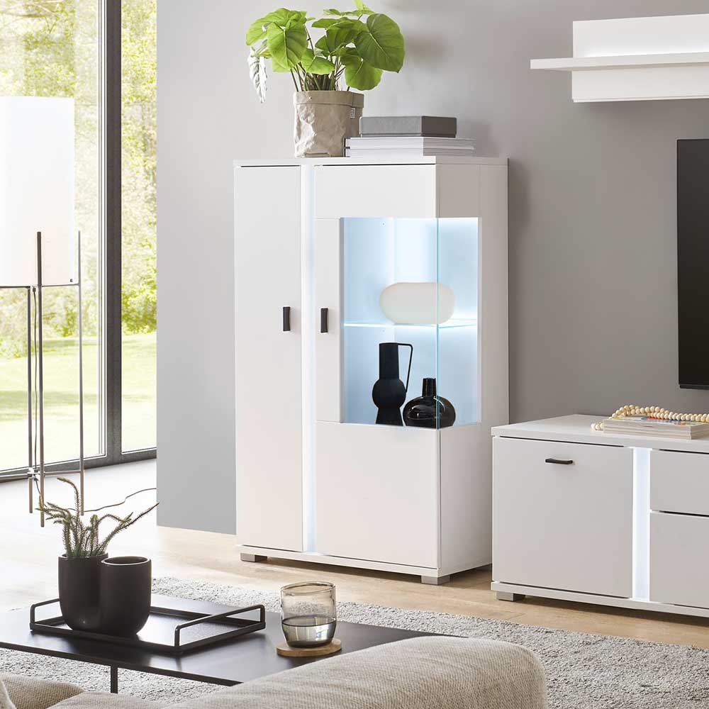 Highboard Viitrine Constantin in modernem Design mit Glastür rechts