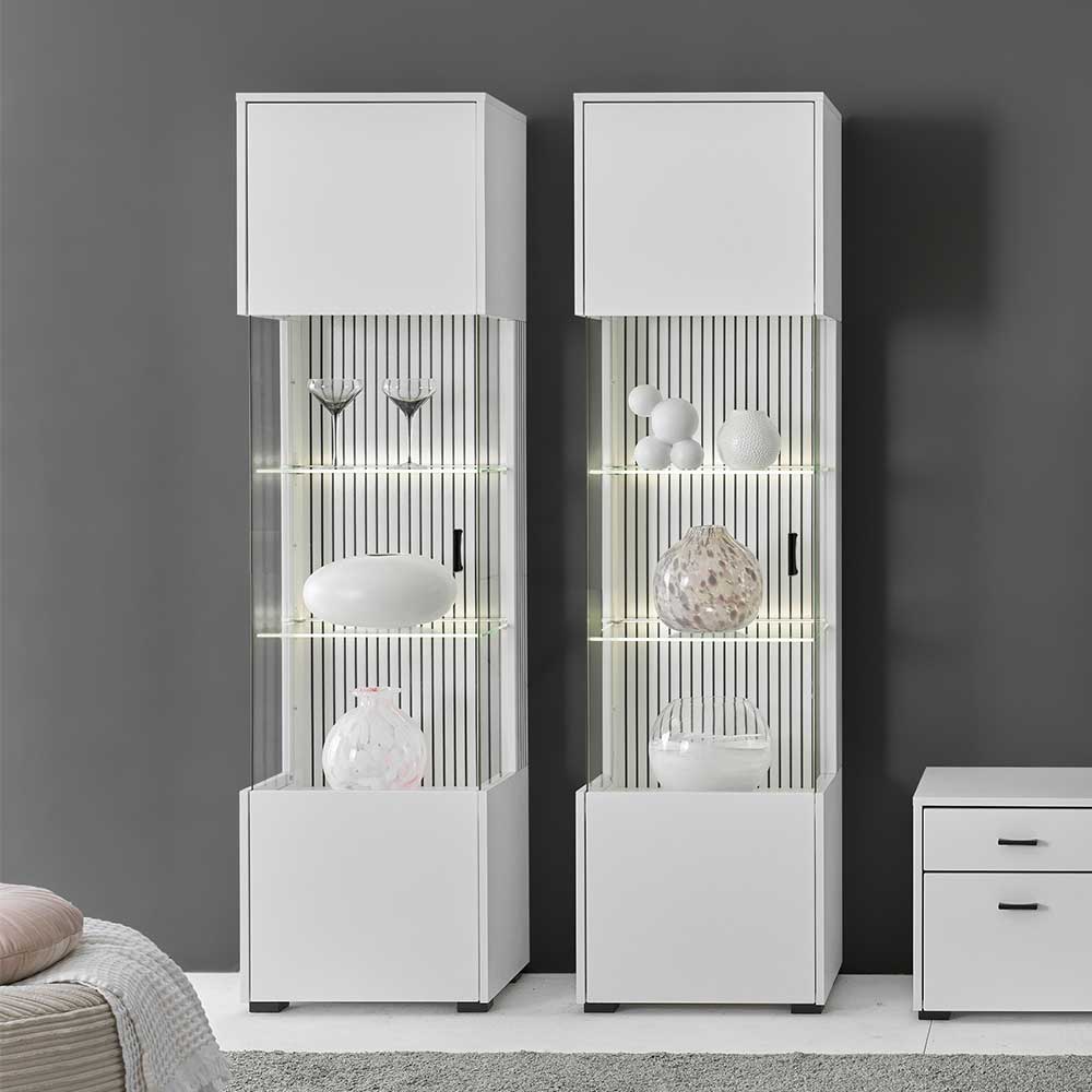 Vitrinenschrank Paros in modernem Design 180 cm hoch