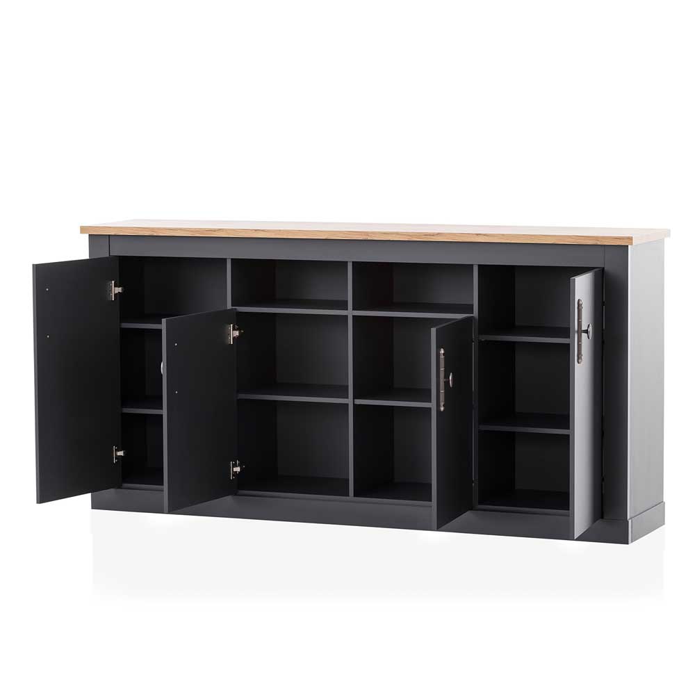 Modernes Sideboard Saridio im Landhausstil 104 cm hoch - 200 cm breit