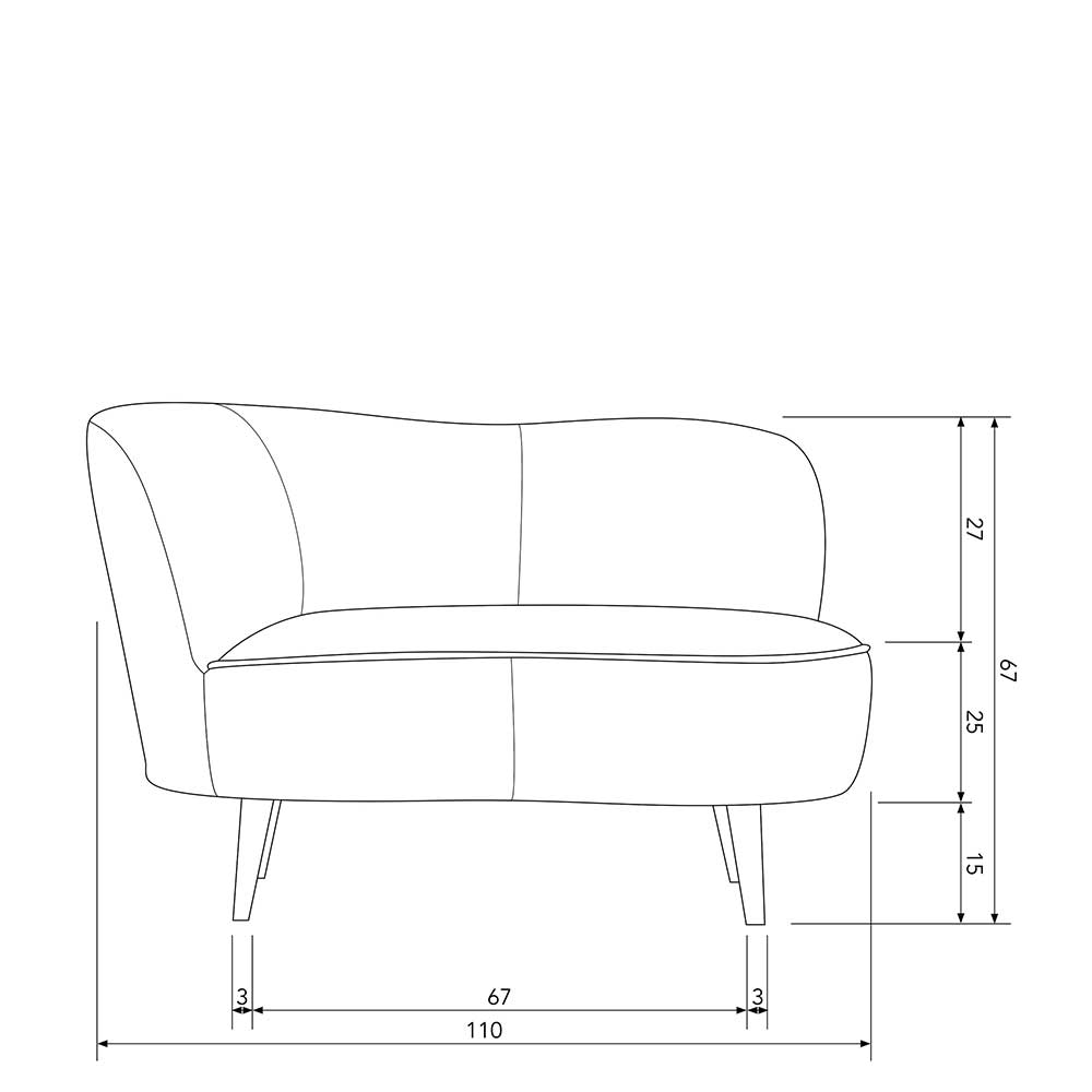 Retro Stil Lounge Sofa Akstinio in Ocker Gelb mit Samt Bezug