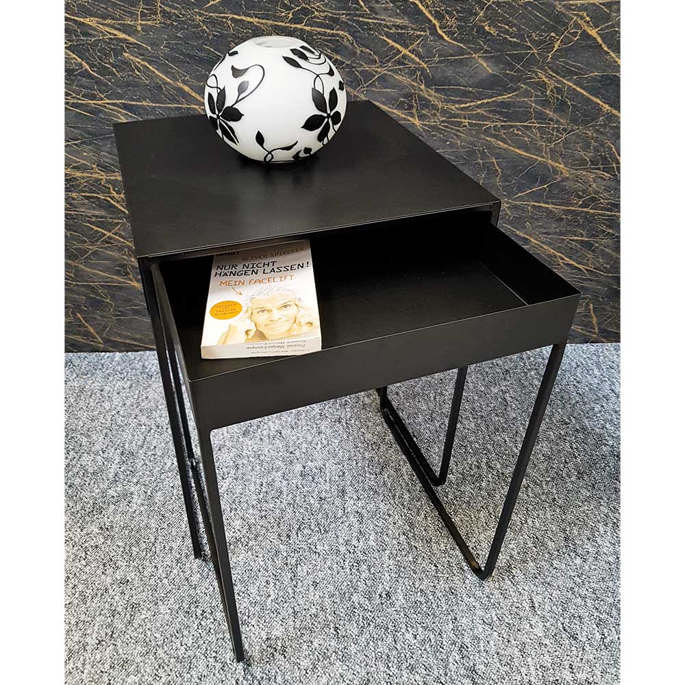 Metall Tisch Set Lazuras in modernem Design mit Bügelgestell (zweiteilig)