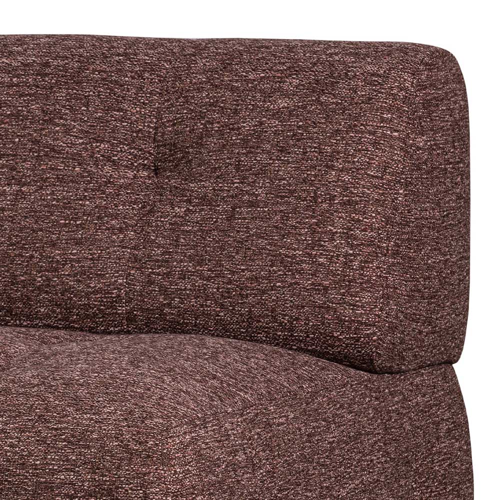 Modulares Couch Element Rasfera in Mauve aus Strukturstoff 90 cm breit