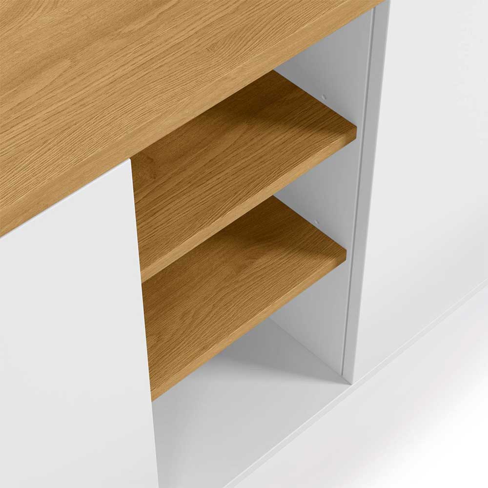 Sideboard zweifarbig Esdavon 3 Türen 3 offene Fächer