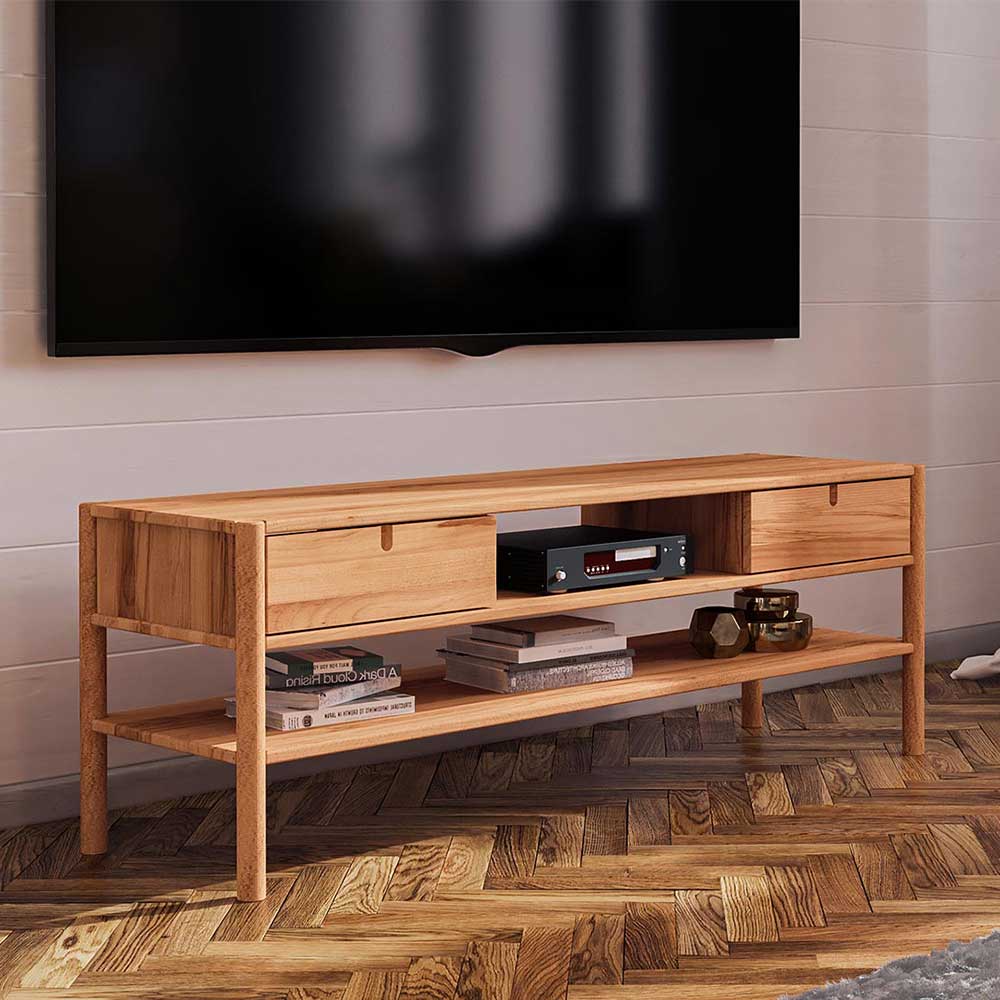 TV Bank Artjes aus Wildbuche Massivholz 160 cm breit