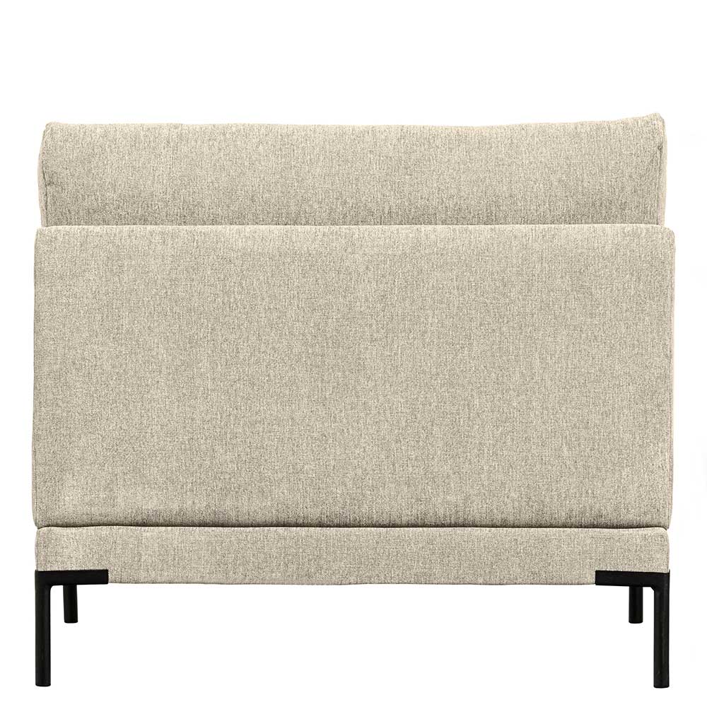 Modul Sofa Element Imdyano in Beige mit Vierfußgestell aus Metall