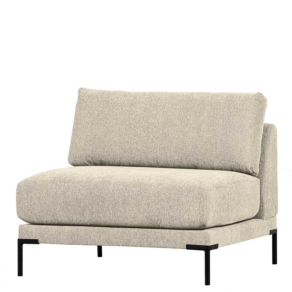 Modul Sofa Element Imdyano in Beige mit Vierfußgestell aus Metall