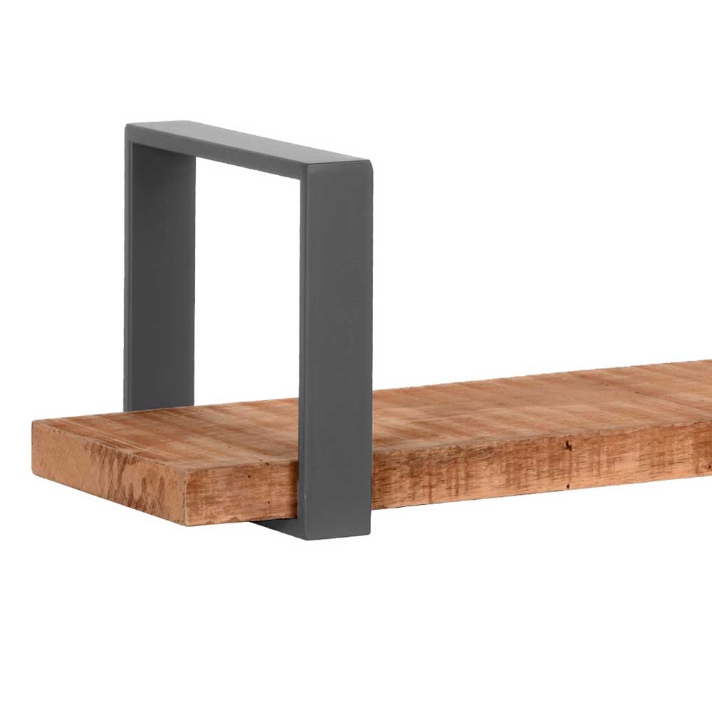 Wandboard Holz Cayo mit Metallbügeln in modernem Design