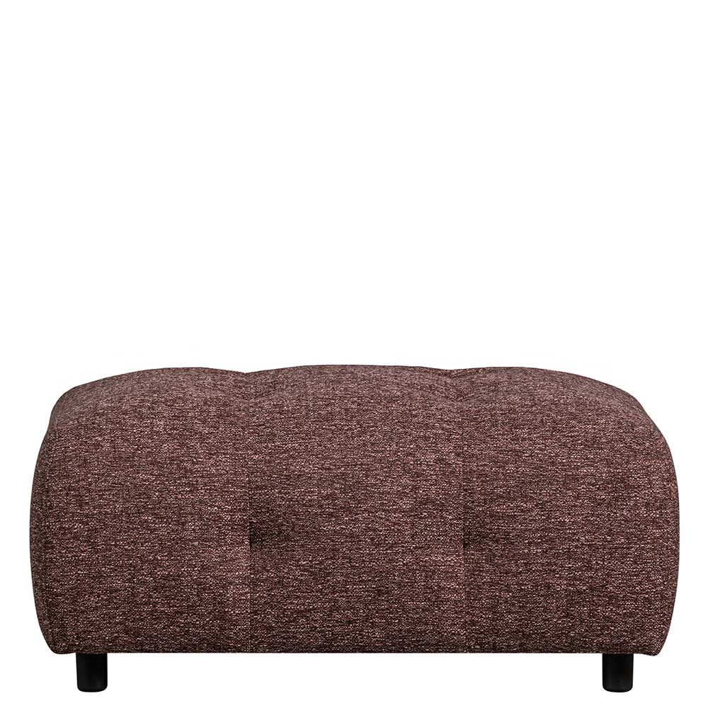 Couchhocker für Modulsofa Rasfera in Mauve meliert aus Strukturstoff