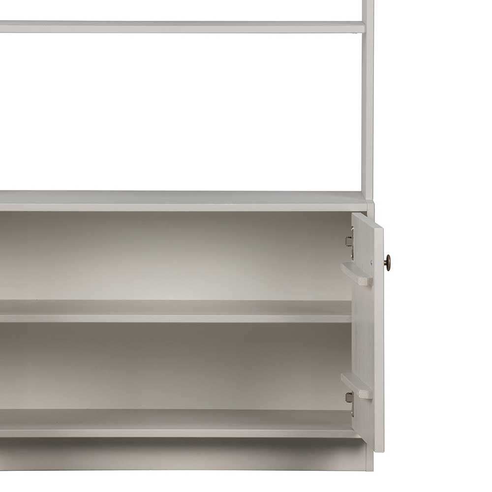 Skandi Design Bücherregal Novelya in Grau 200 cm hoch