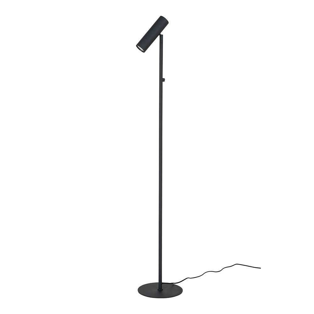 Minimalismus Stehlampe Serian in Schwarz aus Stahl