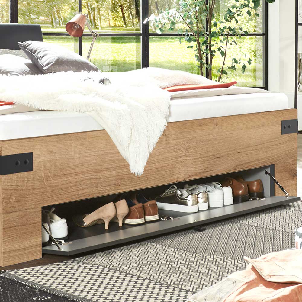 Stauraum Bett Latizia im Industry und Loft Stil Made in Germany