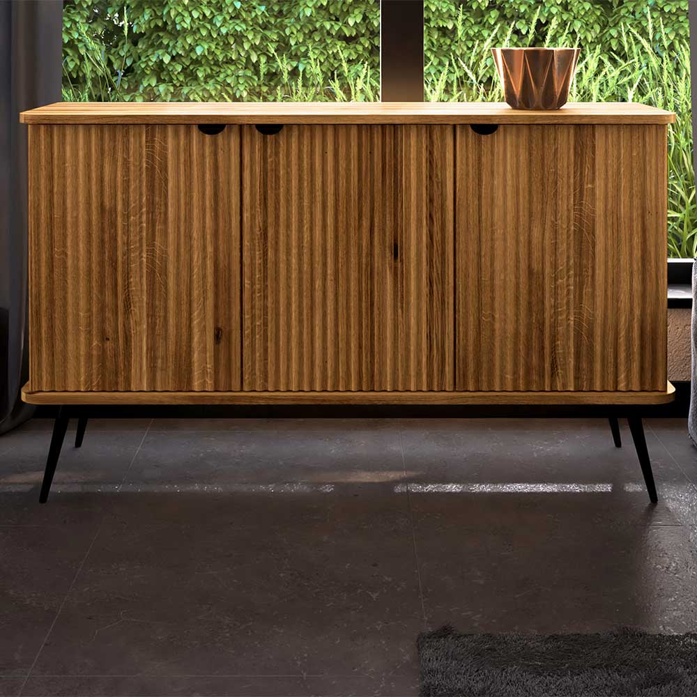 Sideboard Clantica aus Wildeiche Massivholz 144 cm breit