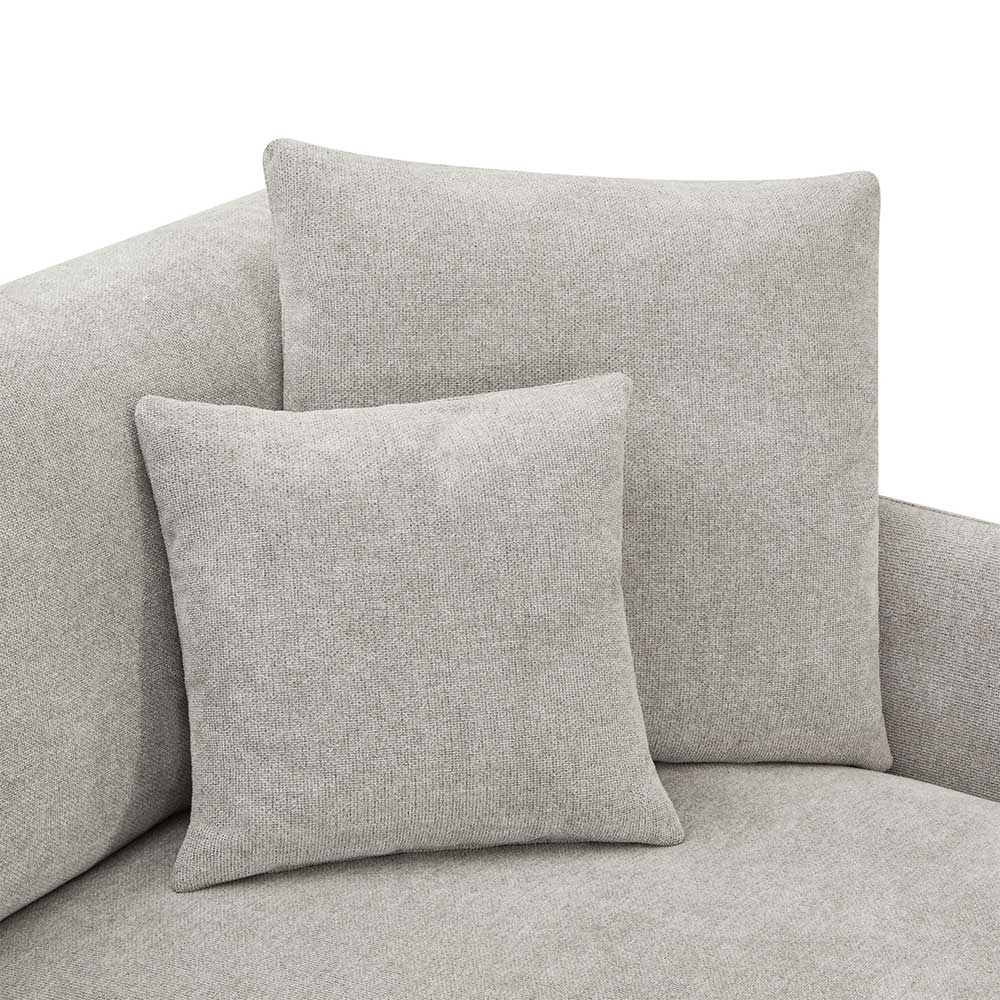 Ecksofa Ofelia in Hellgrau im Skandi Design