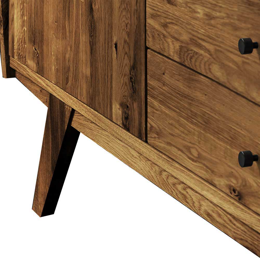 Sideboard Dundrum in Nussbaumfarben lackiert aus Wildeiche Massivholz