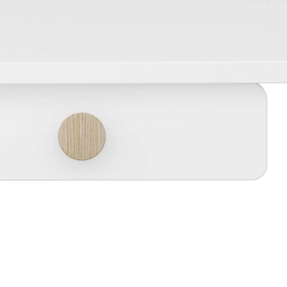 Kinderschreibtisch Vnerian in Weiß und Eichefarben lackiert