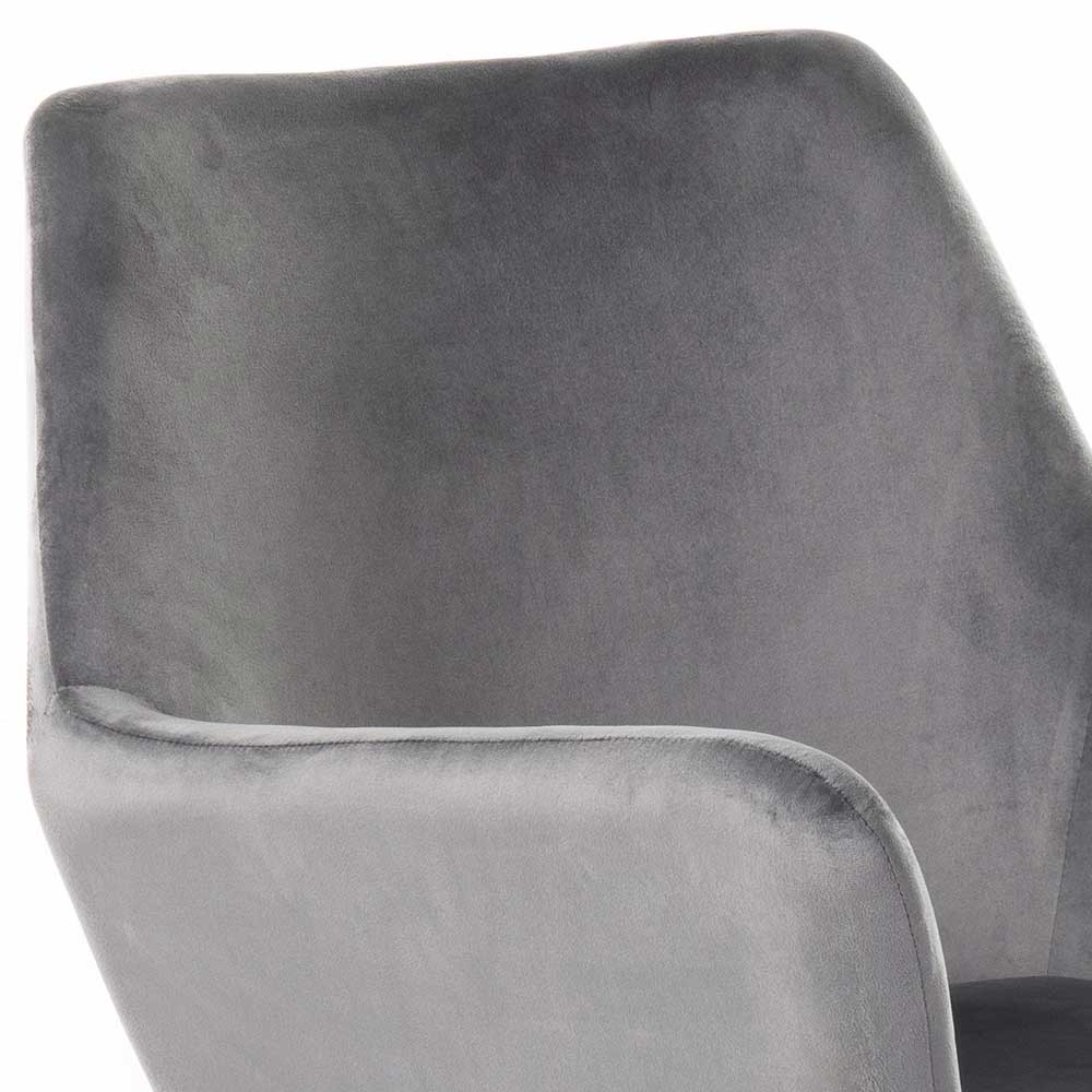 Lounge Sessel Barria in Anthrazit und Schwarz mit Gestell aus Metall