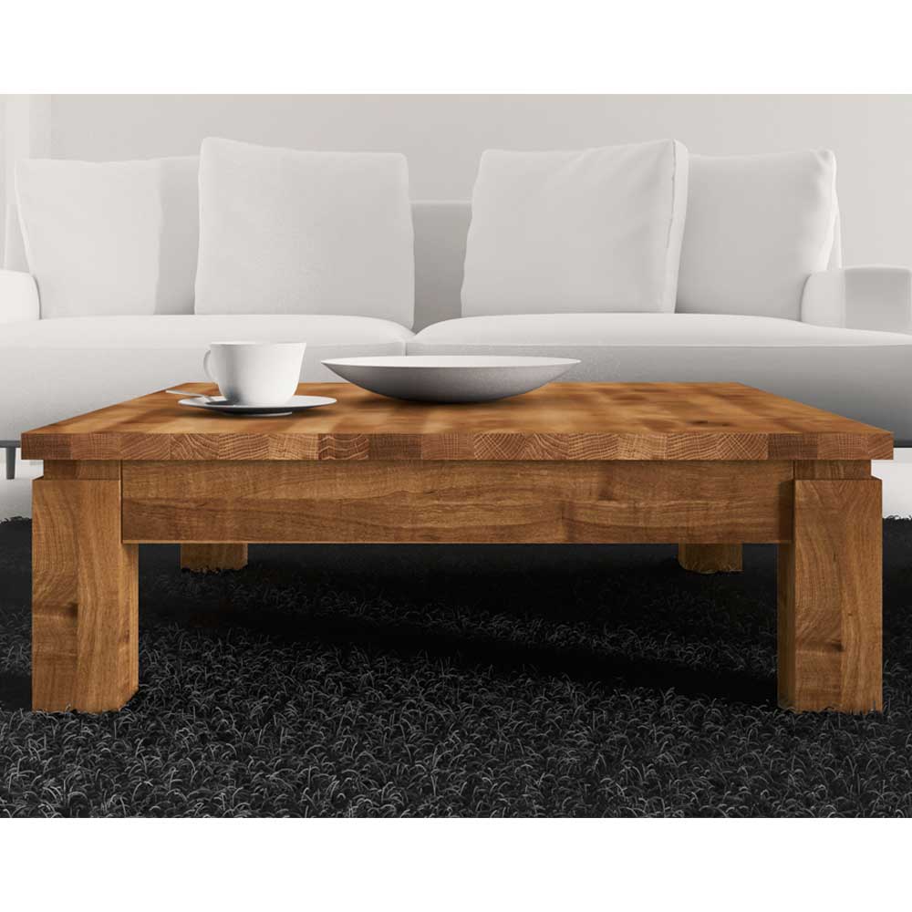 Massivholz Couchtisch Rameira aus Wildeiche geölt 60 cm breit