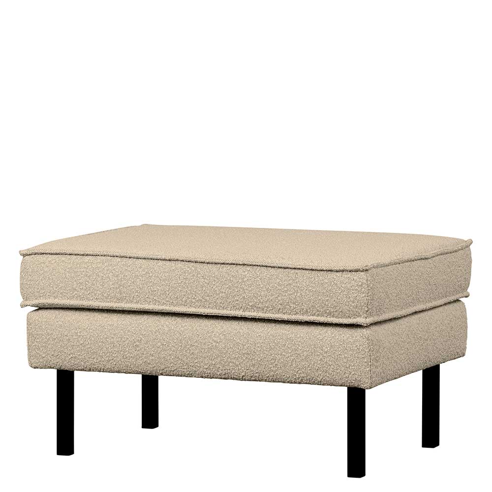 Retrostil Polsterhocker Catanias in Beige Boucle 84 cm breit