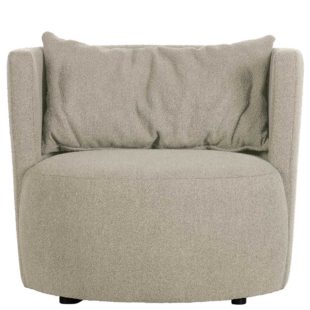 Design Polstersessel Antonida in Beige Boucle-Stoff mit 45 cm Sitzhöhe