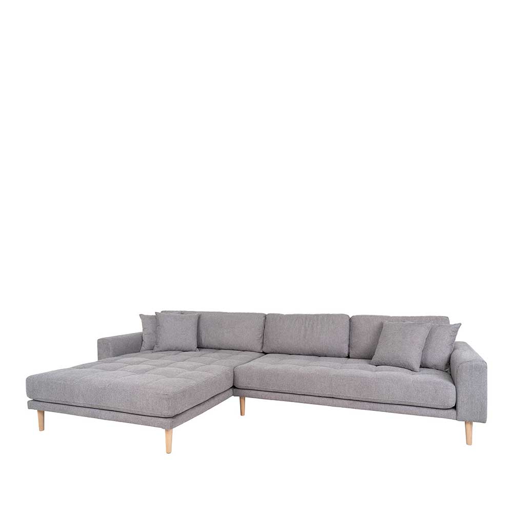 Webstoff Sofa Andrys im Skandi Design mit Vierfußgestell aus Holz