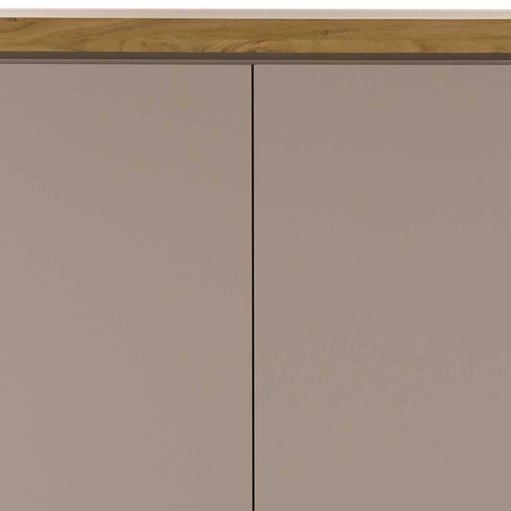 Modernes Highboard Balteas in Taupe und Akaziefarben